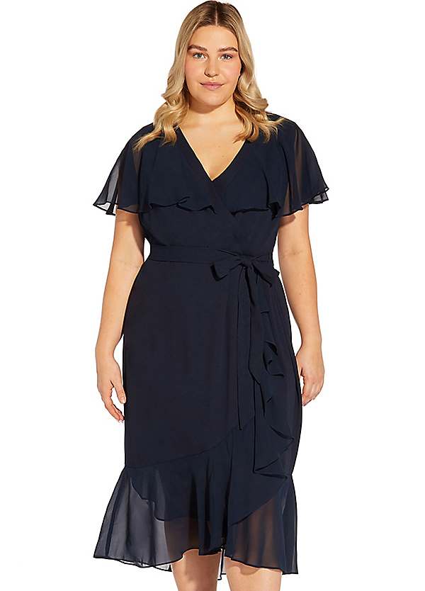 Adrianna Papell Divine Crepe Chiffon Dress