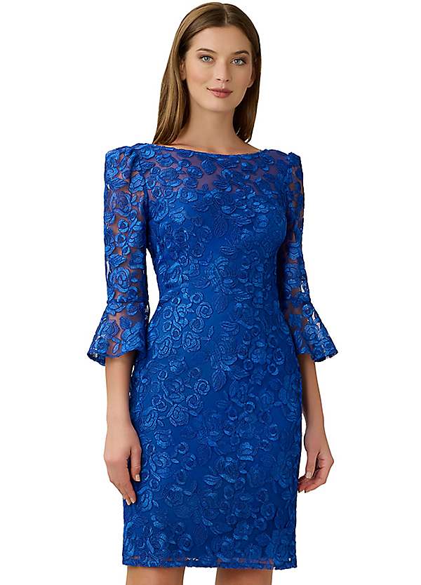 Adrianna Papell Rosie Embroidery Sheath Dress Freemans