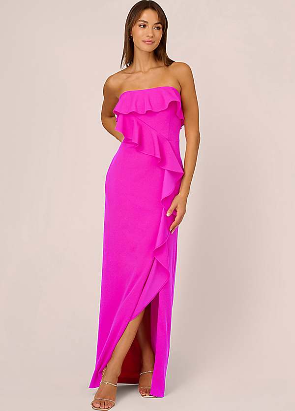 Adrianna by Adrianna Papell Stretch Crepe Column Gown