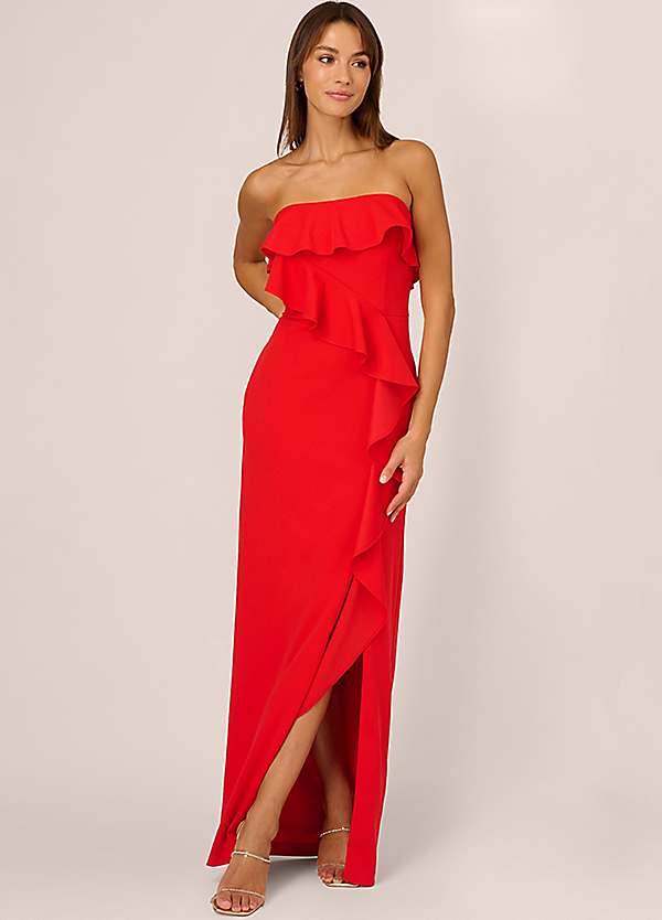 Adrianna by Adrianna Papell Stretch Crepe Column Gown Freemans