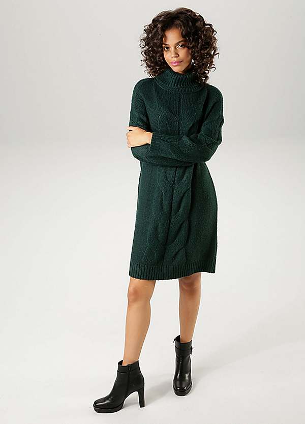 Aniston Cable Knit Jumper Dress Freemans