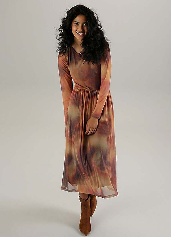 dark brown dress pakistani Class Clique Long Sleeve Dress main image 0