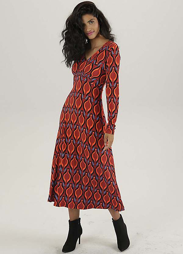 Aniston Retro Print Midi Dress | Freemans