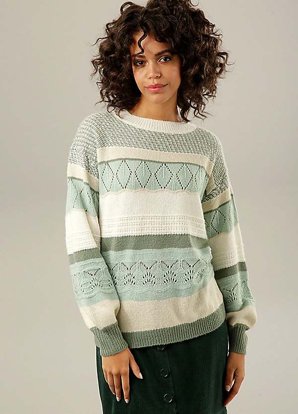 Cotton Traders Patchwork Jumper