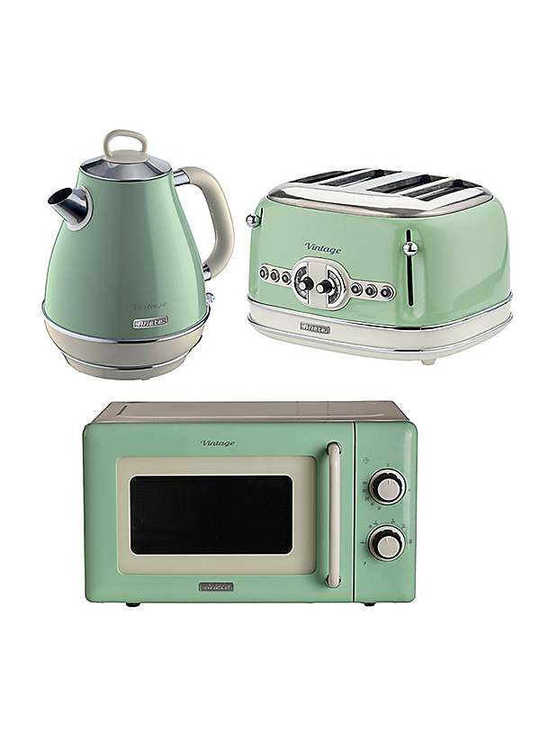 Ariete Vintage Microwave, Jug Kettle 4-Slice Toaster Bundle - Main Image