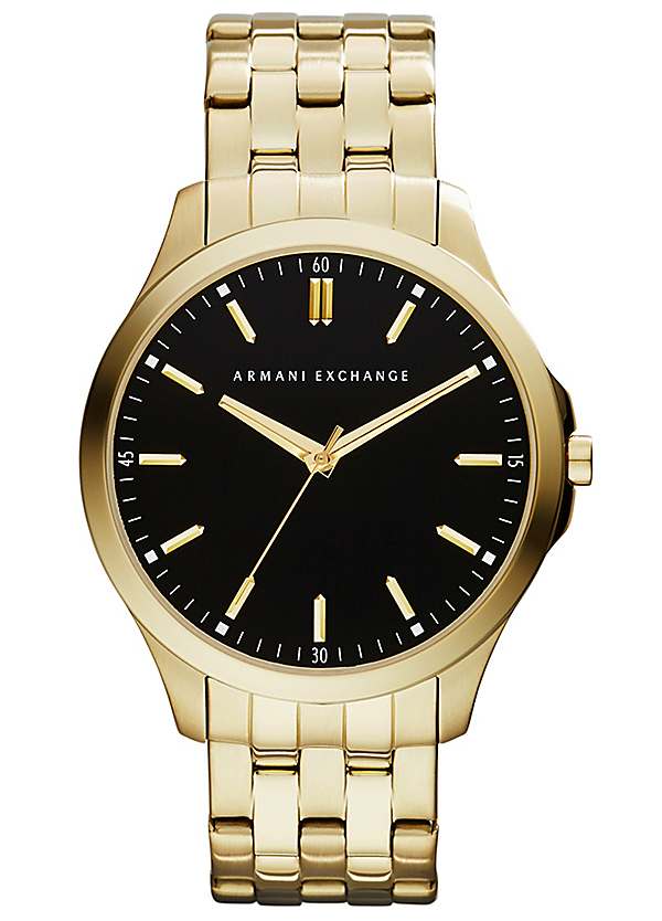 Armani Exchange Mens Gold Plated Bracelet Watch Freemans