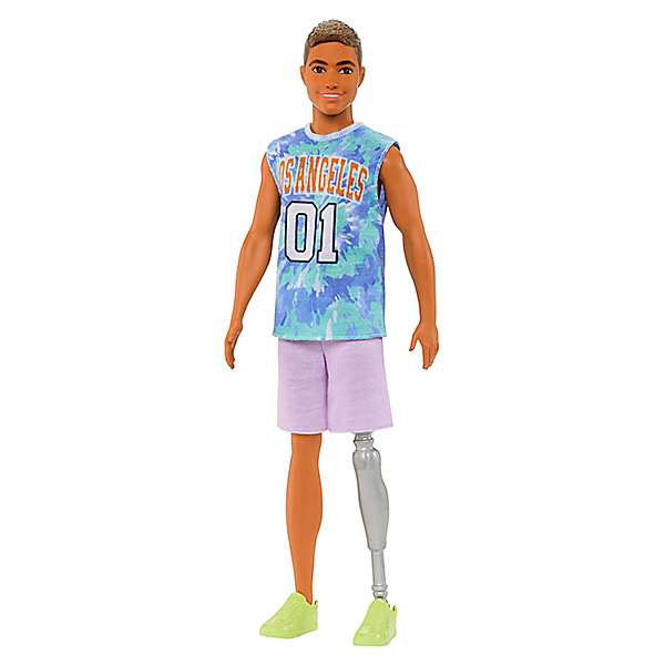 Barbie Fashionistas Ken Doll with Jersey Prosthetic Leg Freemans