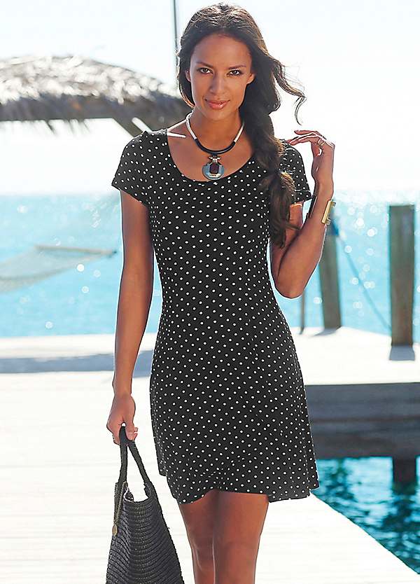 short sleeve black mini dress Nova Mini Dress 6 / Black