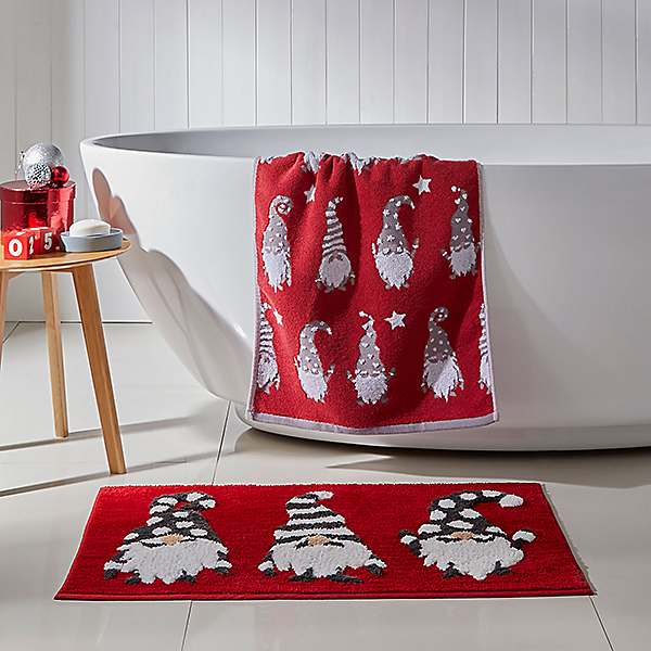 Christmas bath mat discount