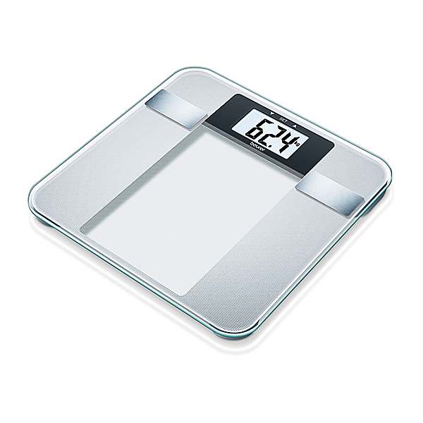 Weight Watchers by Conair Glass & Satin Nickel Body Analysis Scale