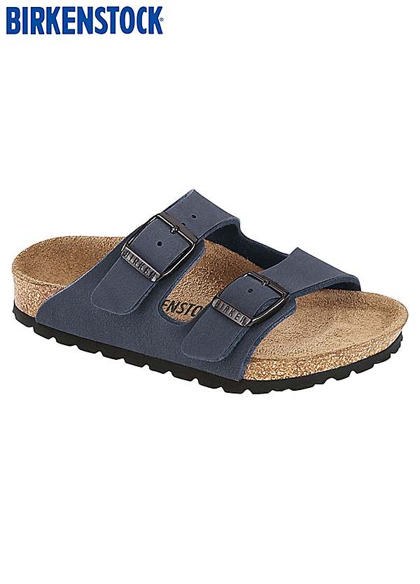 Birkenstock Kids Arizona Birko-Flor Nubuck Navy Sandals Freemans