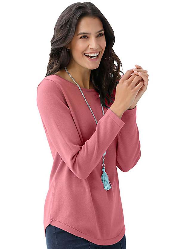 Boat Neck Tailored Jumper by Creation L Freemans