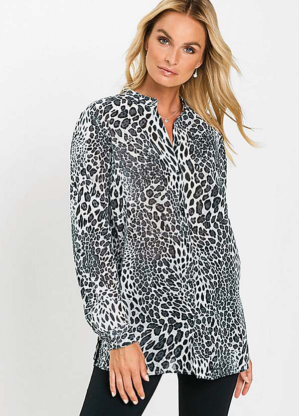 Bonprix Leopard Chiffon Blouse