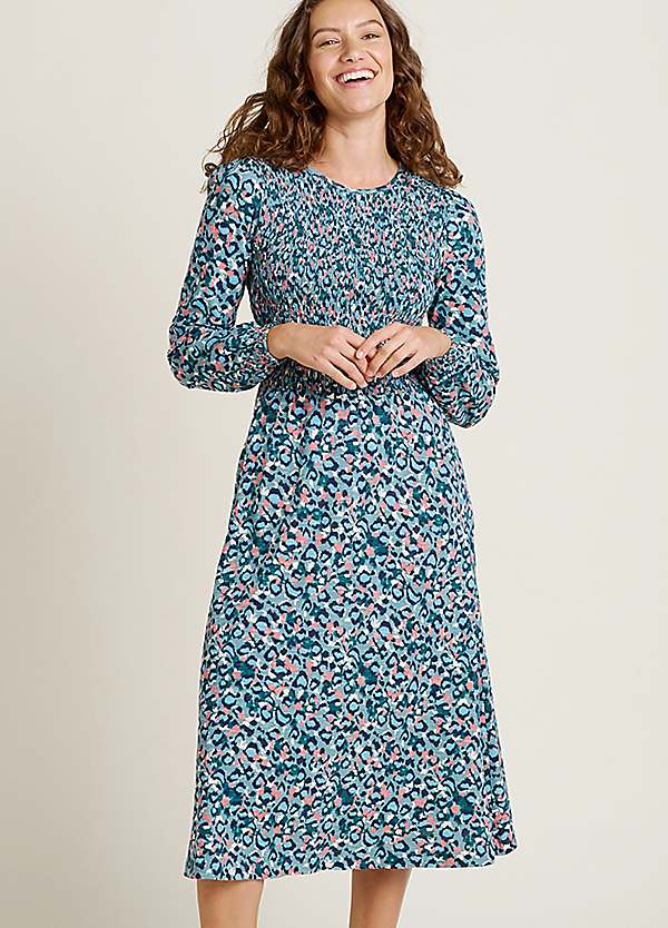 Brakeburn Brushed Leopard Midi Dress Freemans