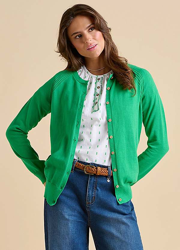 Brakeburn Kelly Green Classic Cardigan | Freemans