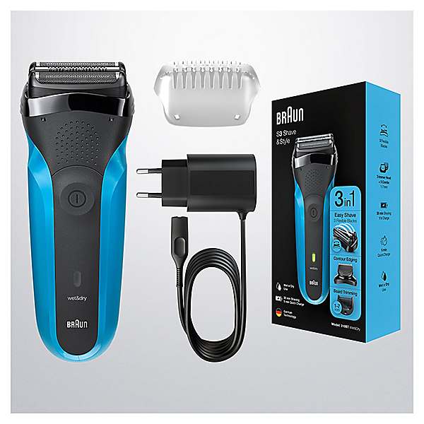 Braun S3 Shave & Style 310BT Electric Shaver with Beard Trimmer Attachments  | Freemans