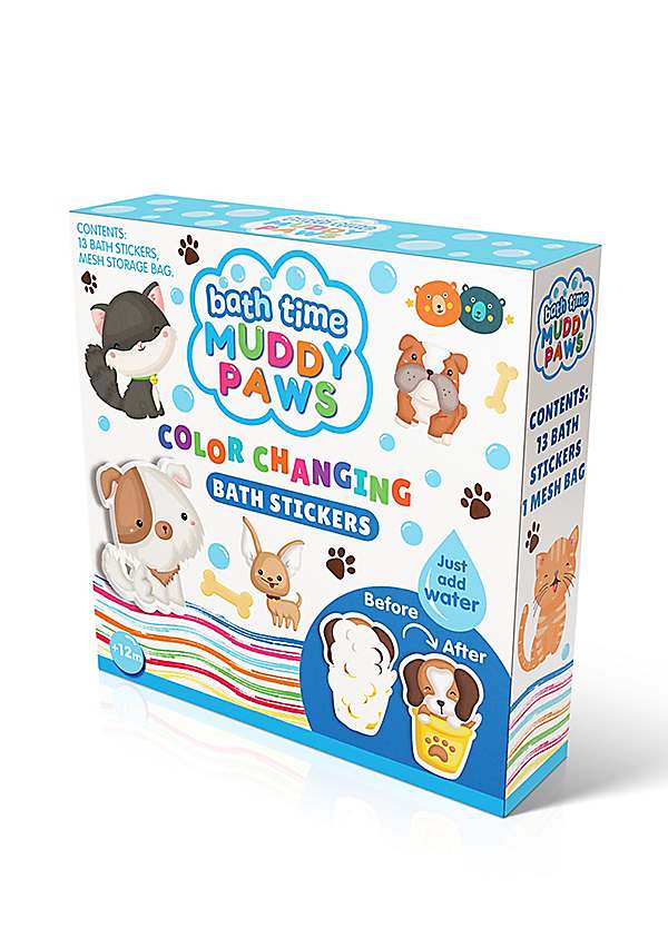 Colour Changing Bath Stickers Muddy Paws Colour Changing Bath Stickers Muddy Paws