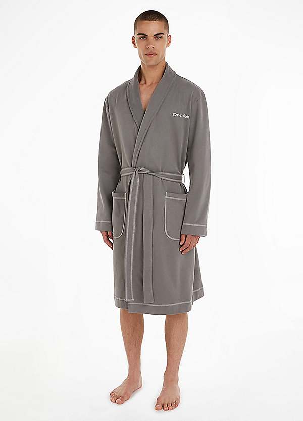 Calvin Klein Contrast Trim Robe Freemans