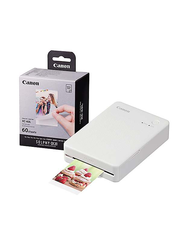 Canon Selphy QX20 Instant Photo Printer & 60 Shot Pack - Sand