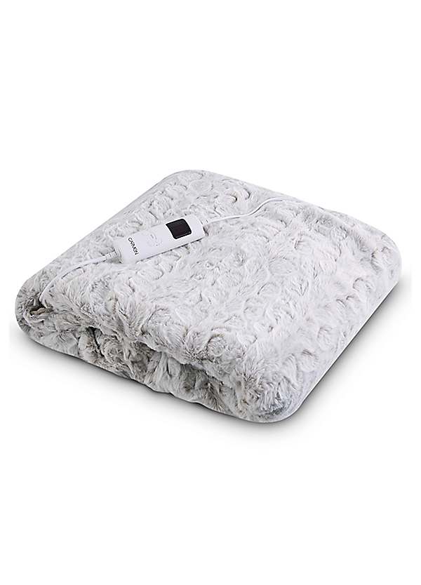 Carmen Comfort Fleece Luxury Electric Heated Throw - Faux Rabbit