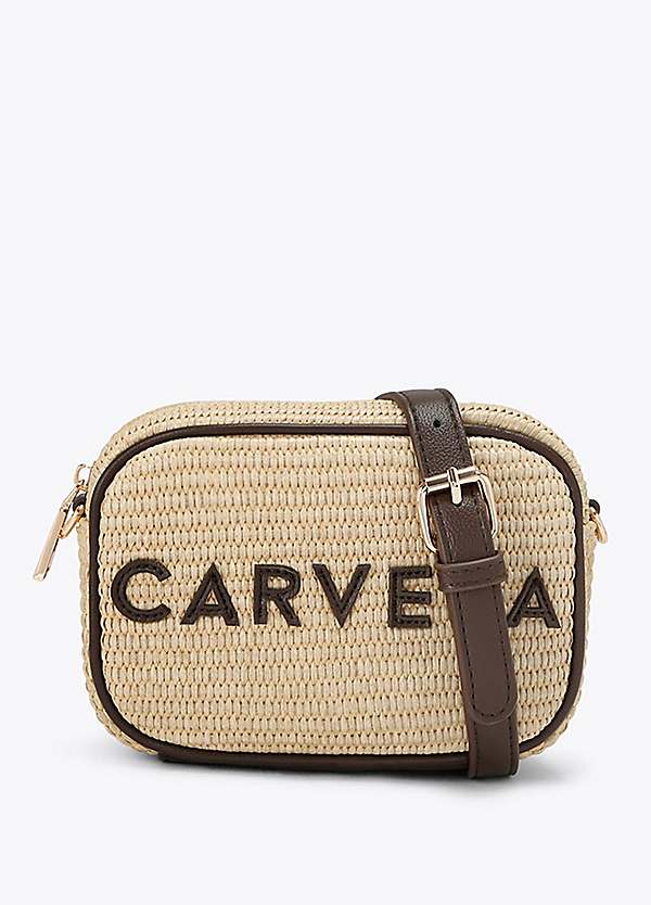 camera bag carvela bags crossbody Carvela Brown Branded Cross Body Bag Freemans