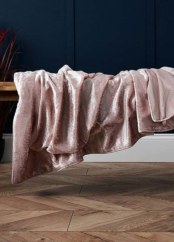 Blush crushed best sale velvet throw