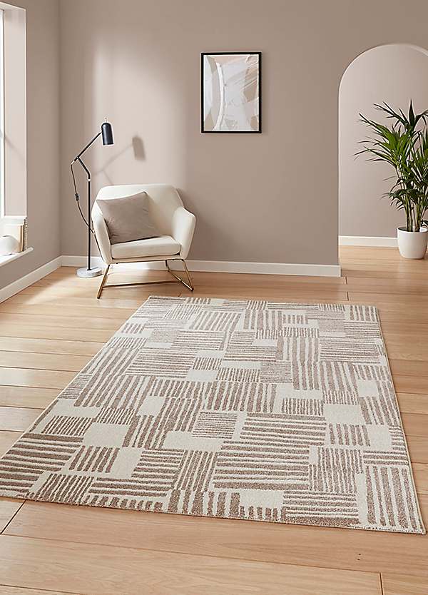 Catherine Lansfield Blocks Modern Abstract Rug | Freemans