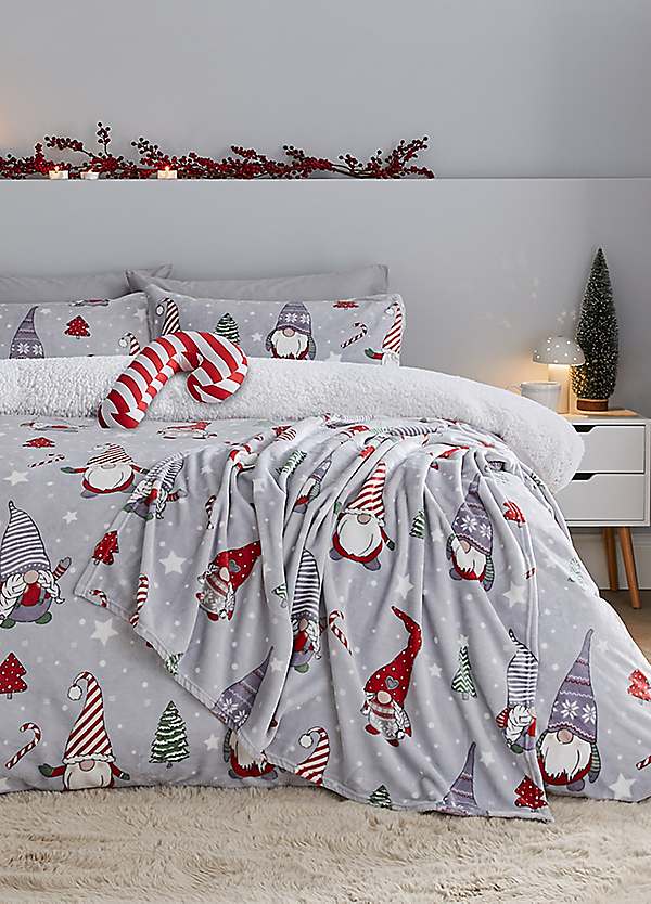Catherine Lansfield Christmas Festive Gnomes Duvet Cover Set - Main Image