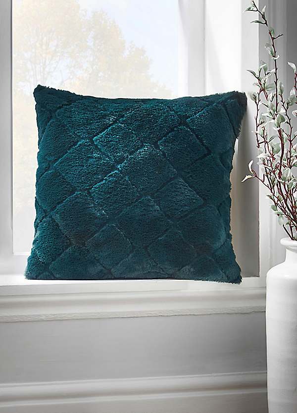 Catherine Lansfield Cosy Diamond Filled Cushion Freemans