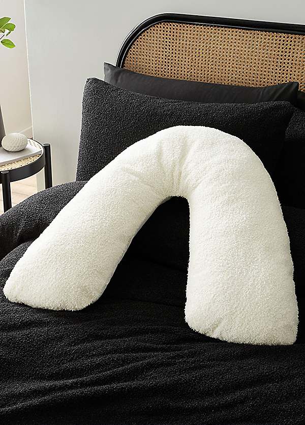 Teddy bear v store shaped pillow dunelm