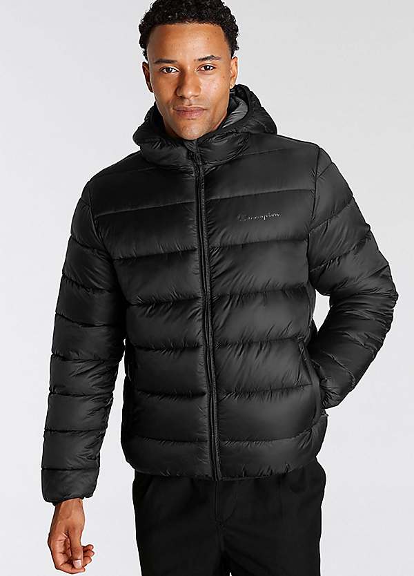 Champion padded cheap black puffer jacket