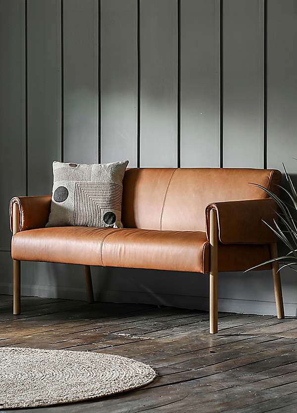 Chic Living Stratford Leather Seater Sofa Freemans