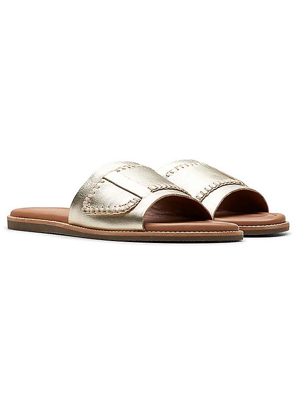 Clarks Champagne Lea Maritime Mule Sandals Freemans