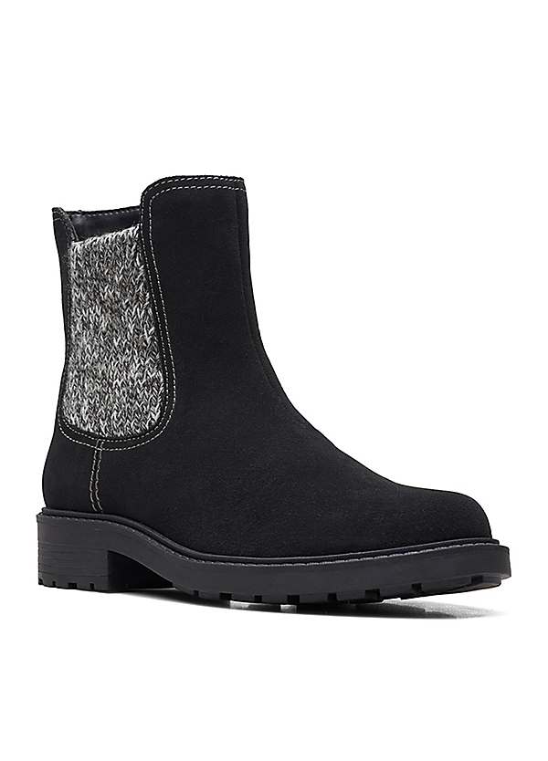 Clarks grey hotsell suede ankle boots