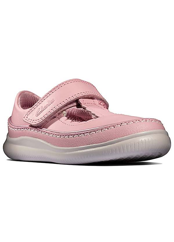 Clarks Girls Crest Sky Pink Toddler F Fitting Shoes Freemans