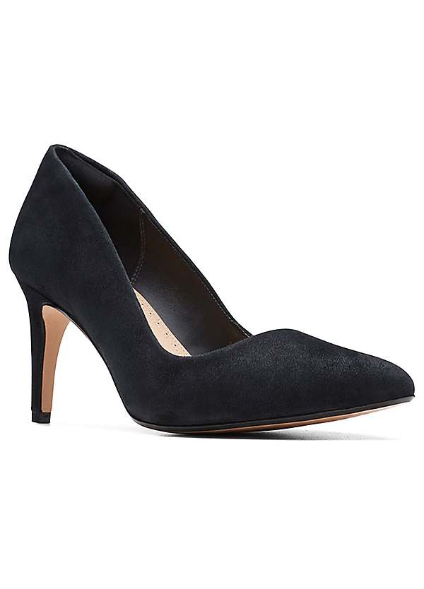 Clarks black suede on sale heels