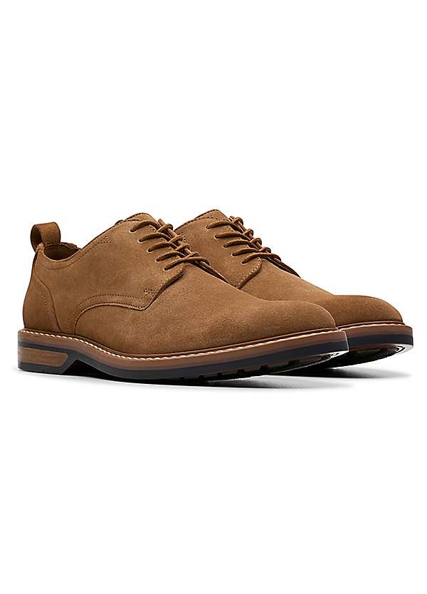 Brown Suede Men's Shoes Clarks Clarks Flow Plain British Tan