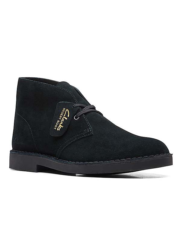 Clarks black suede desert boots mens hotsell