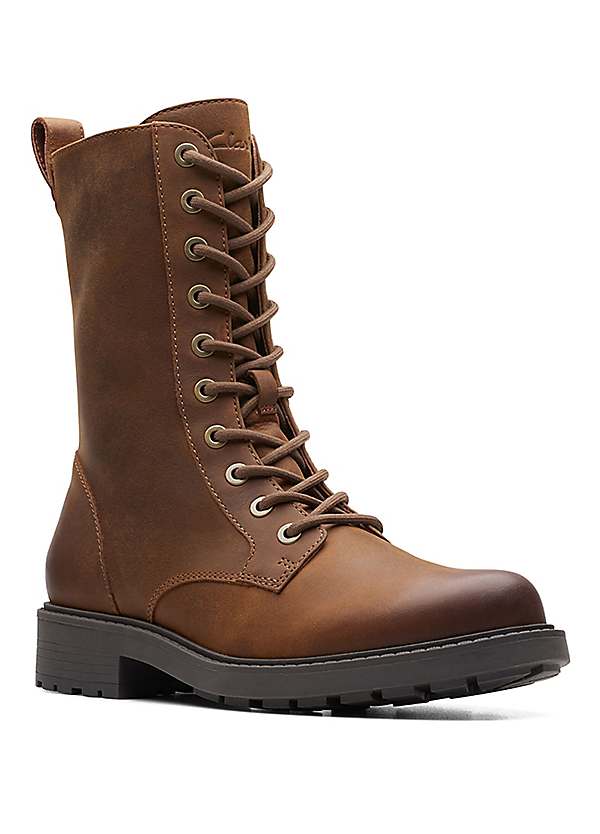 Clark lace up boots best sale