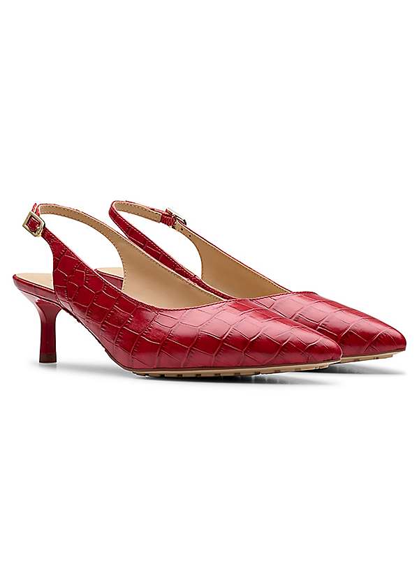 Clarks Red Interest Adela Sling Shoes