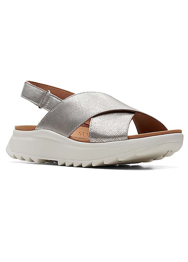 Clarks Silver Metallic Dashlite Wish Sandals