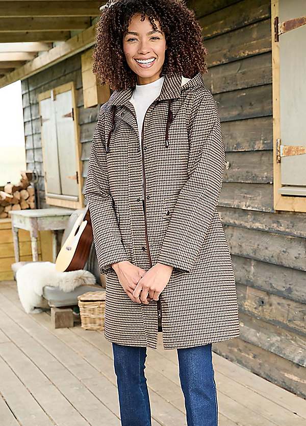Cotton Traders All-Weather Fleece Lined Printed Waterproof Coat