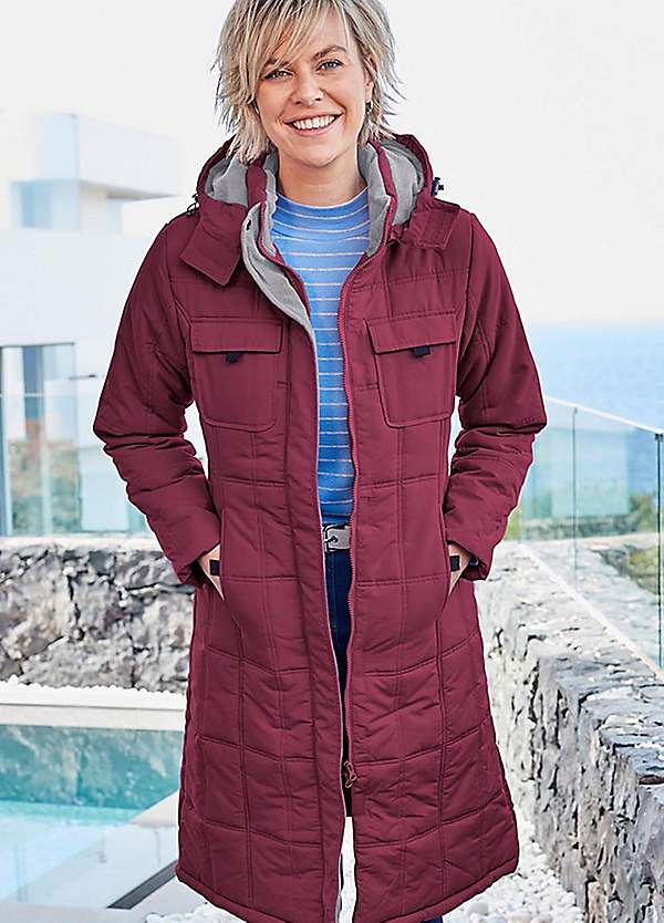 Cotton traders outlet long padded coat