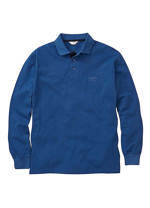 Cotton traders long sleeve hotsell polo shirt