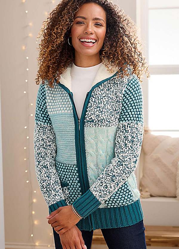 Cotton traders deals hooded cardigan