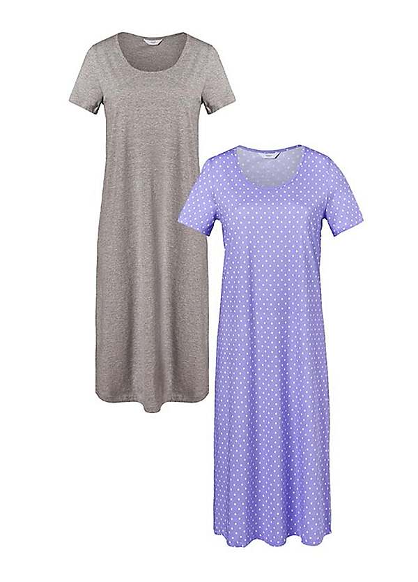 Cotton Traders Pack of Short Sleeve Nightdresses Freemans
