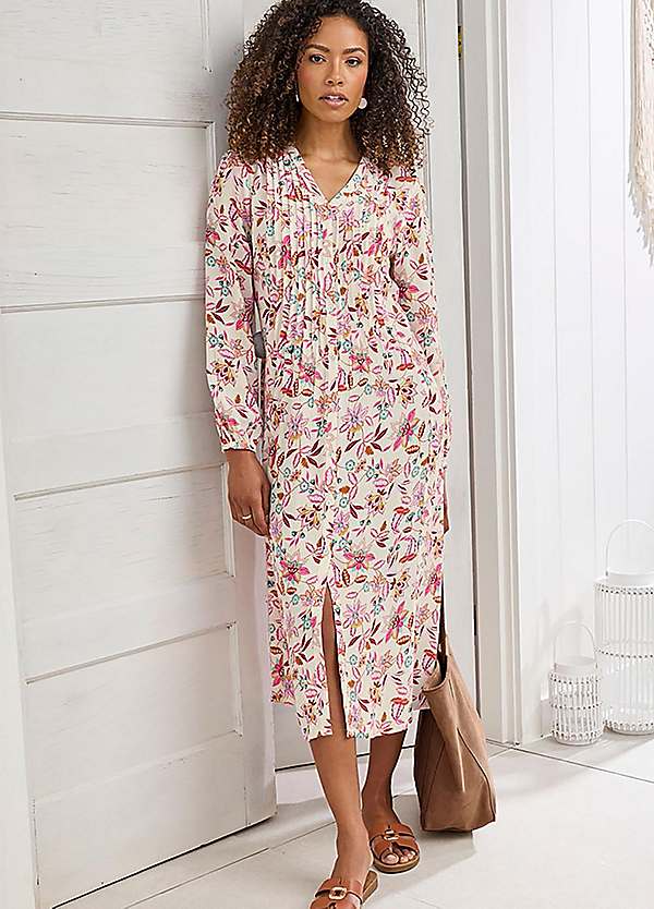 Cotton Traders Pintuck Maxi Dress Freemans