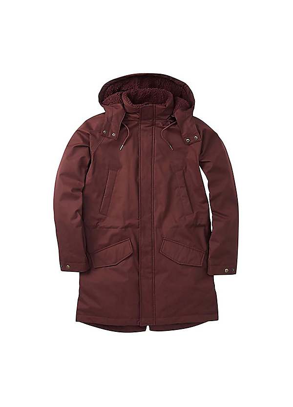 Freemans Cotton Traders Waterproof Fleece Lined Jacket Cotton Traders  Sherpa Lined Waterproof Parka Freemans