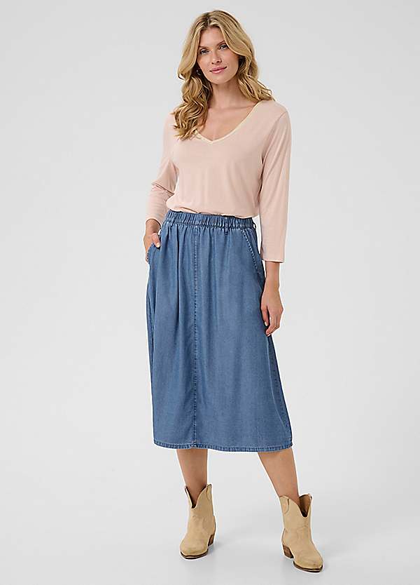 Cream CRMolly Denim Midi Skirt Freemans