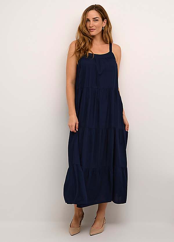 Cream Tiah Wide Straps A-line Fit Maxi Dress | Freemans